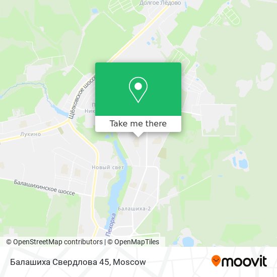 Балашиха Свердлова 45 map