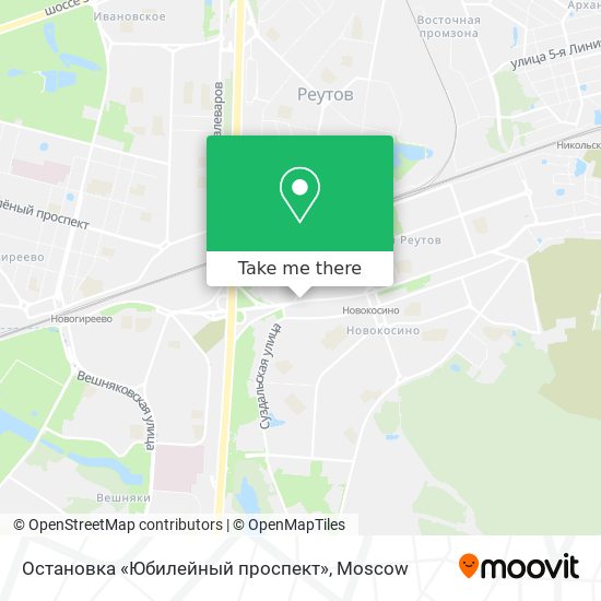 Остановка «Юбилейный проспект» map