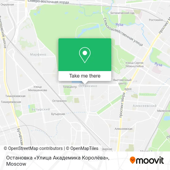 Остановка «Улица Академика Королёва» map