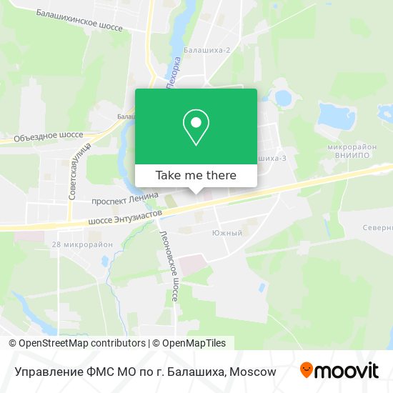 Управление ФМС МО по г. Балашиха map