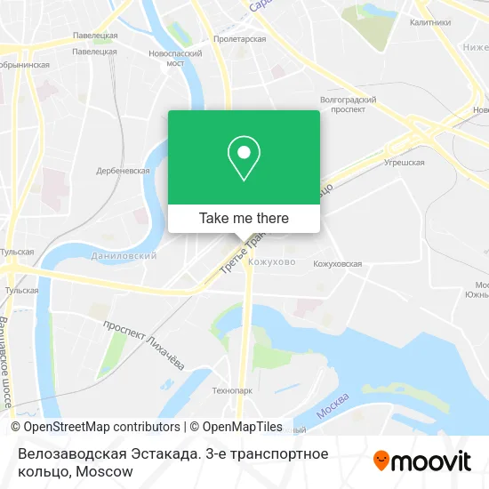 Велозаводская Эстакада. 3-е транспортное кольцо map