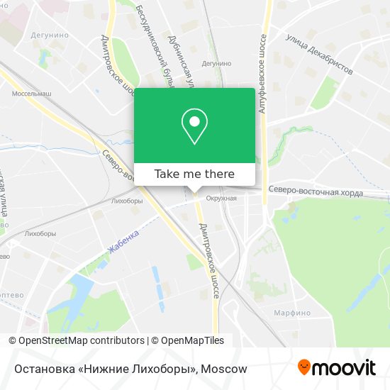 Остановка «Нижние Лихоборы» map