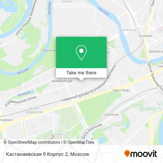 Кастанаевская 9 Корпус 2 map