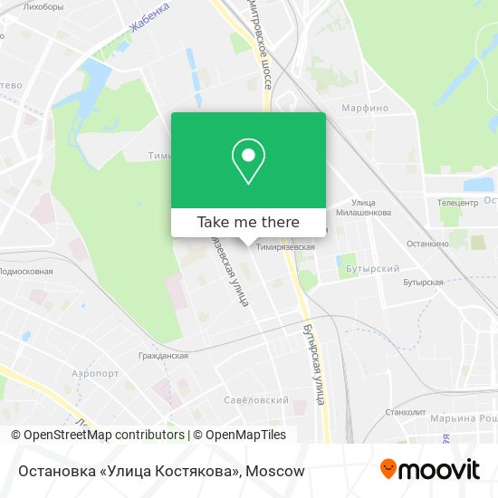 Остановка «Улица Костякова» map