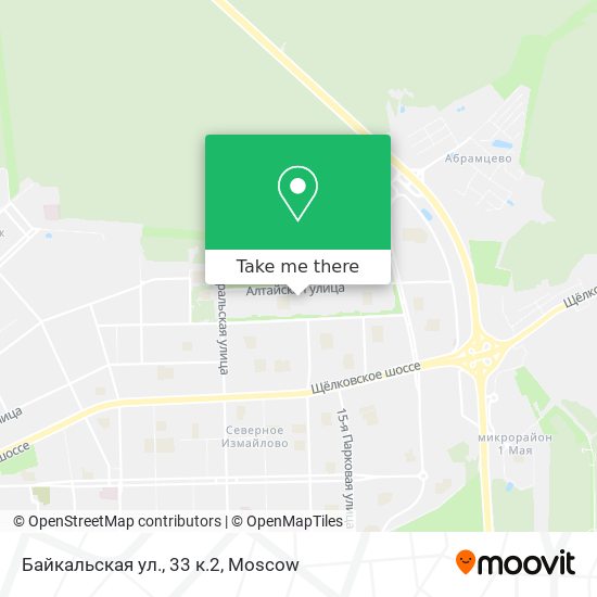 Байкальская ул., 33 к.2 map