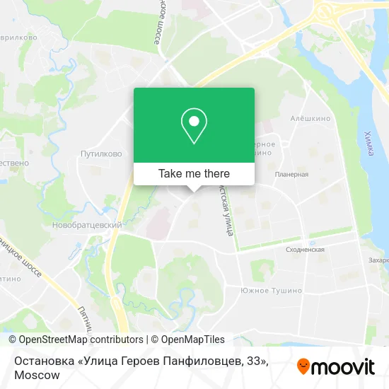 Остановка «Улица Героев Панфиловцев, 33» map