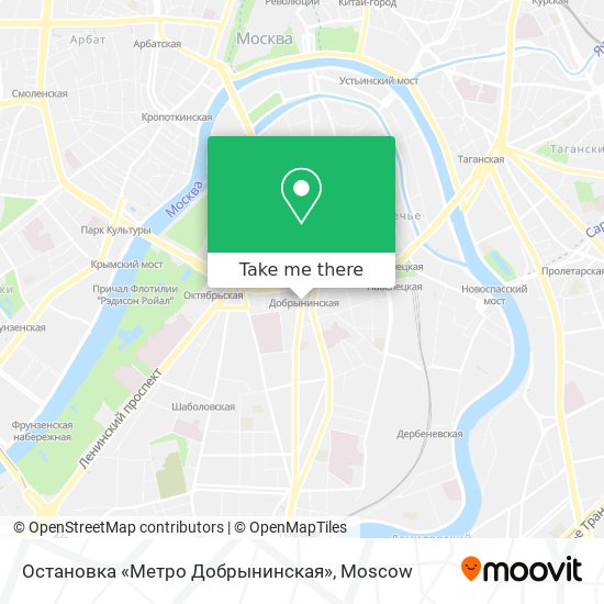 Остановка «Метро Добрынинская» map