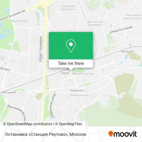 Остановка «Станция Реутово» map
