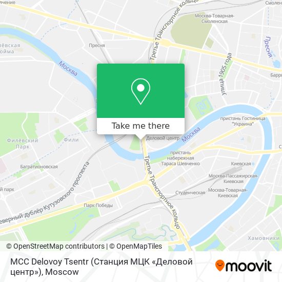 MCC Delovoy Tsentr (Станция МЦК «Деловой центр») map