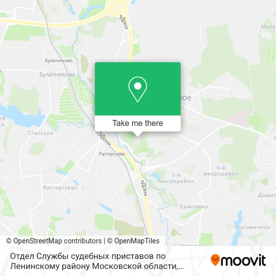 Отдел Службы судебных приставов по Ленинскому району Московской области map
