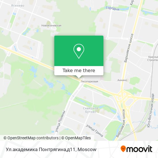 Ул.академика Понтрягина,д11 map