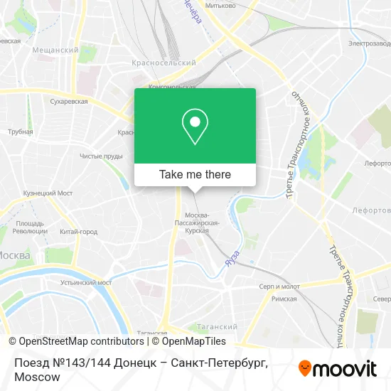 Поезд №143 / 144 Донецк – Санкт-Петербург map