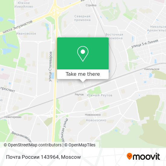 Почта России 143964 map