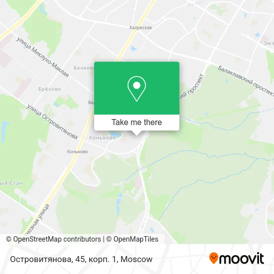 Островитянова, 45, корп. 1 map