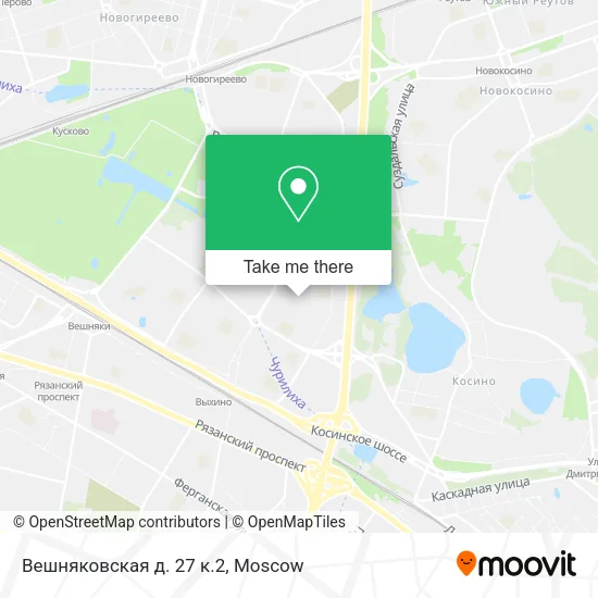 Вешняковская д. 27 к.2 map