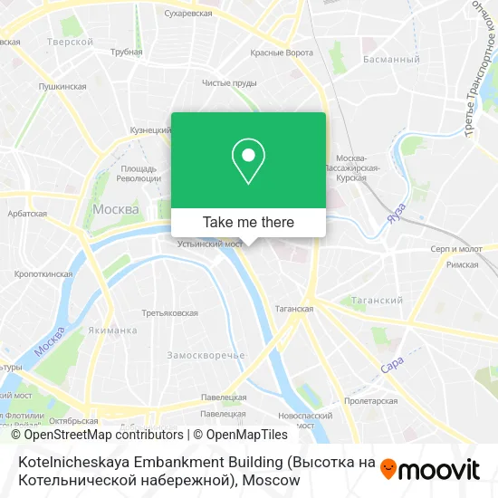 Kotelnicheskaya Embankment Building (Высотка на Котельнической набережной) map