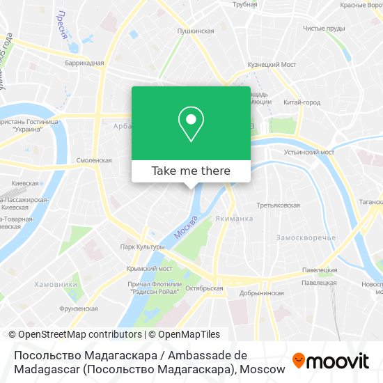 Посольство Мадагаскара / Ambassade de Madagascar map