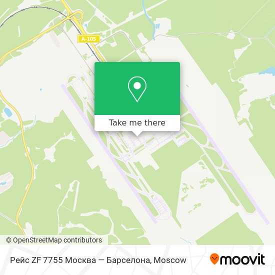 Рейс ZF 7755 Москва — Барселона map