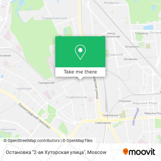 Остановка "2-ая Хуторская улица" map