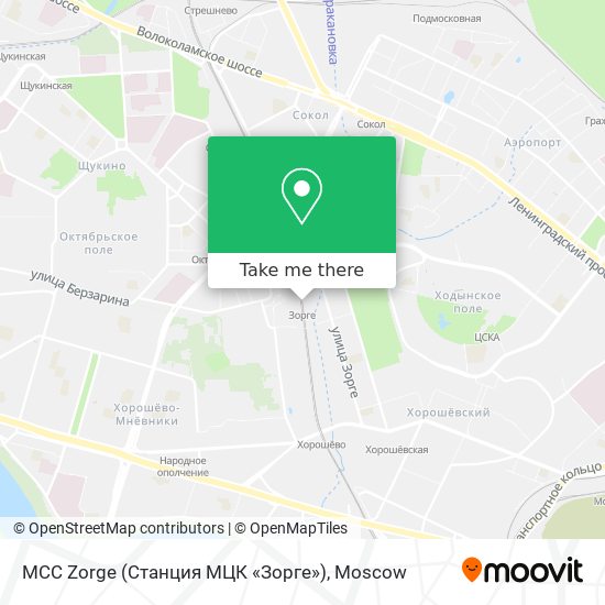 MCC Zorge (Станция МЦК «Зорге») map