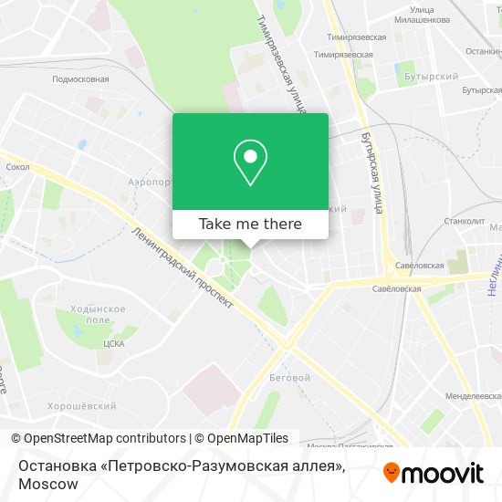 Остановка «Петровско-Разумовская аллея» map