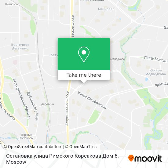 Остановка улица Римского Корсакова Дом 6 map