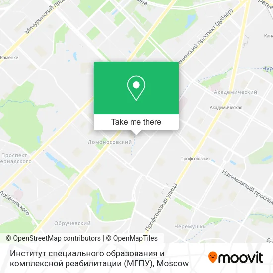 Институт специального образования и комплексной реабилитации (МГПУ) map