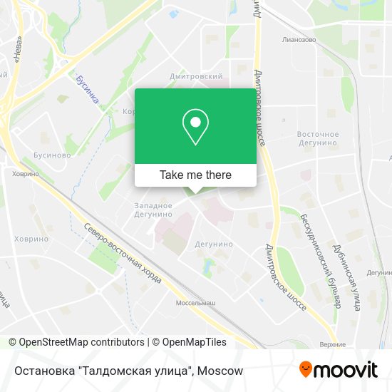 Остановка "Талдомская улица" map