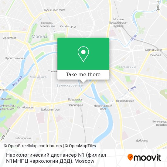 Наркологический диспансер N1 (филиал N1МНПЦ наркологии ДЗД) map