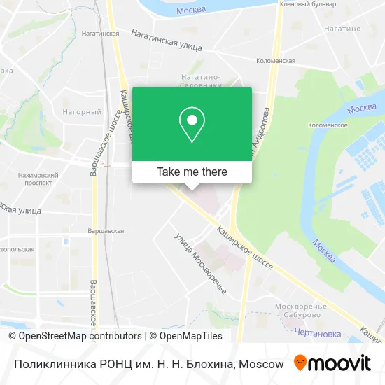 Поликлинника РОНЦ им. Н. Н. Блохина map