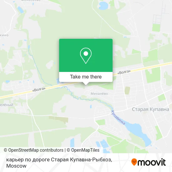 карьер по дороге Старая Купавна-Рыбхоз map