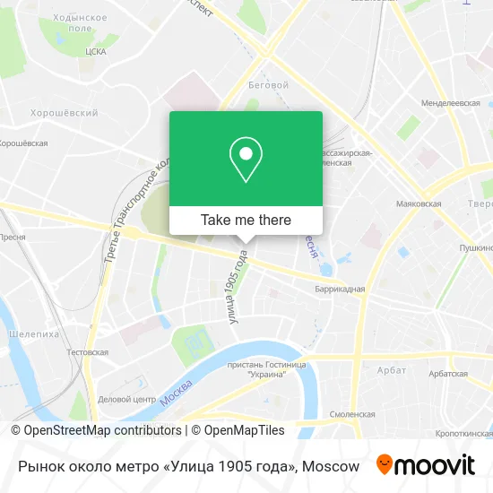 Рынок около метро «Улица 1905 года» map