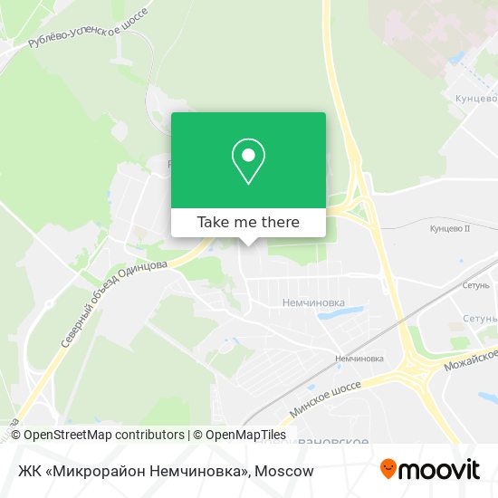 ЖК «Микрорайон Немчиновка» map