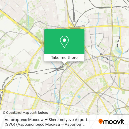 Aeroexpress Moscow — Sheremetyevo Airport (SVO) (Аэроэкспресс Москва — Аэропорт Шереметьево) map