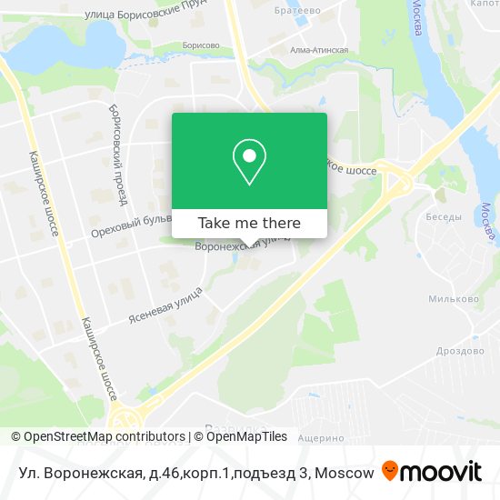 Ул. Воронежская, д.46,корп.1,подъезд 3 map