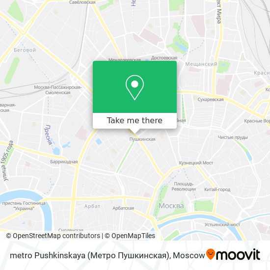 metro Pushkinskaya (Метро Пушкинская) map