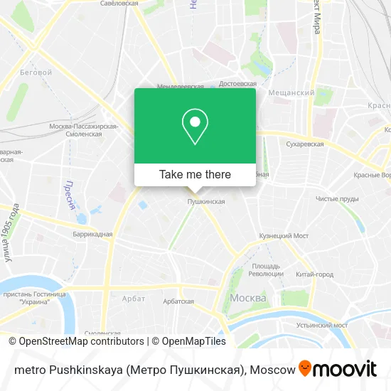 metro Pushkinskaya (Метро Пушкинская) map