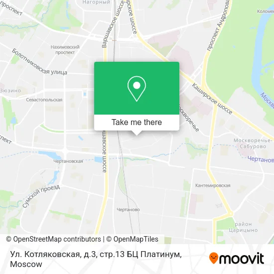 Ул. Котляковская, д.3, стр.13 БЦ Платинум map