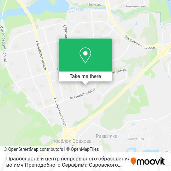 Православный центр непрерывного образования во имя Преподобного Серафима Саровского map