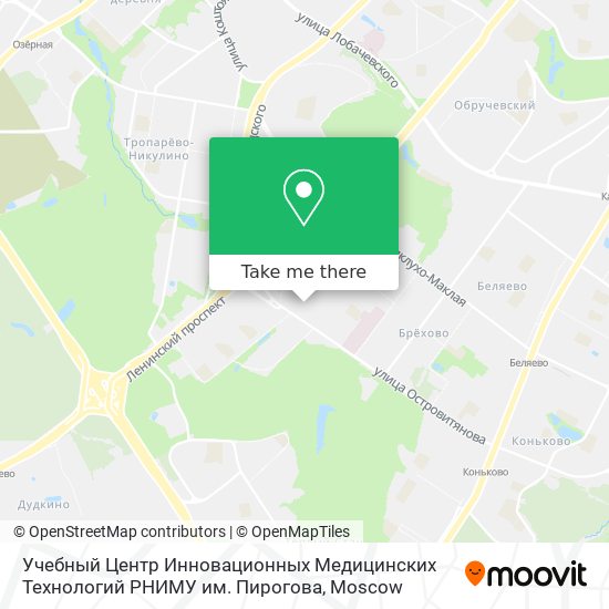 Учебный Центр Инновационных Медицинских Технологий РНИМУ им. Пирогова map