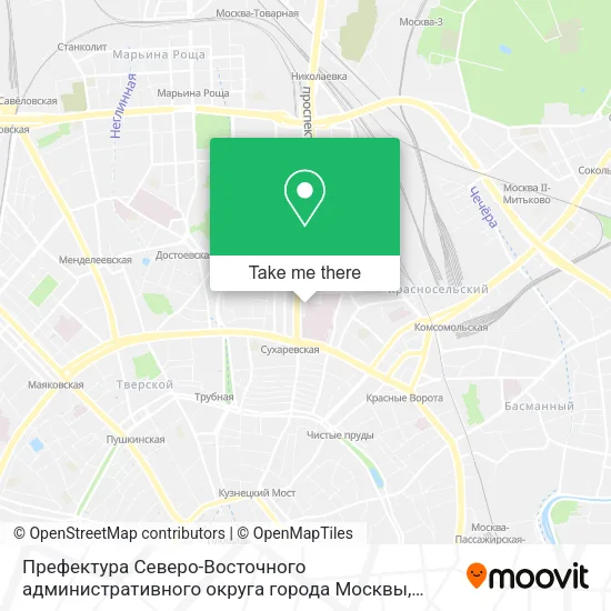 Префектура Северо-Восточного административного округа города Москвы map