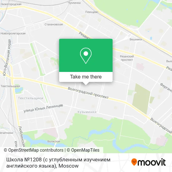 Школа №1208 (с углубленным изучением английского языка) map
