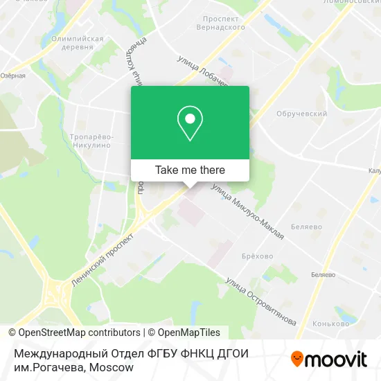 Международный Отдел ФГБУ ФНКЦ ДГОИ им.Рогачева map