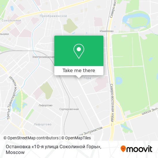 Остановка «10-я улица Соколиной Горы» map