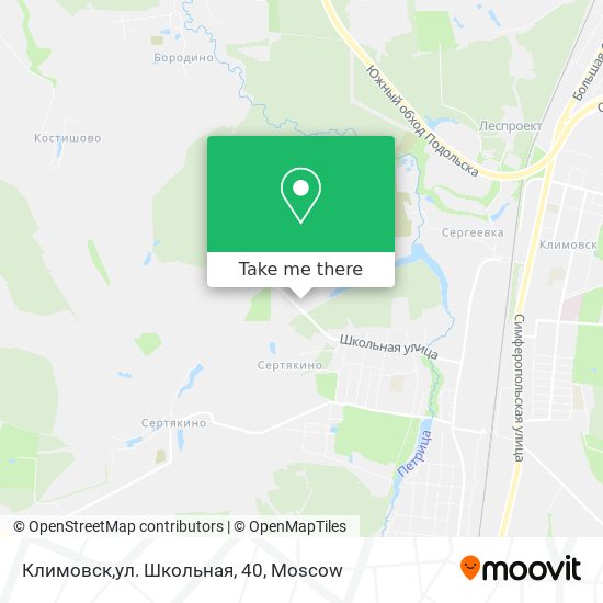 Климовск,ул. Школьная, 40 map