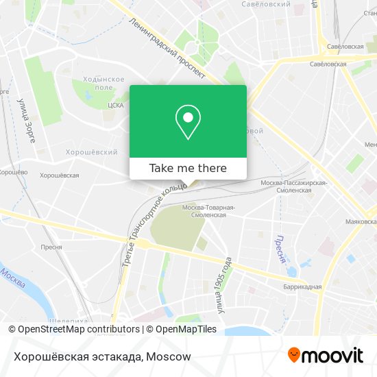 Хорошёвская эстакада map