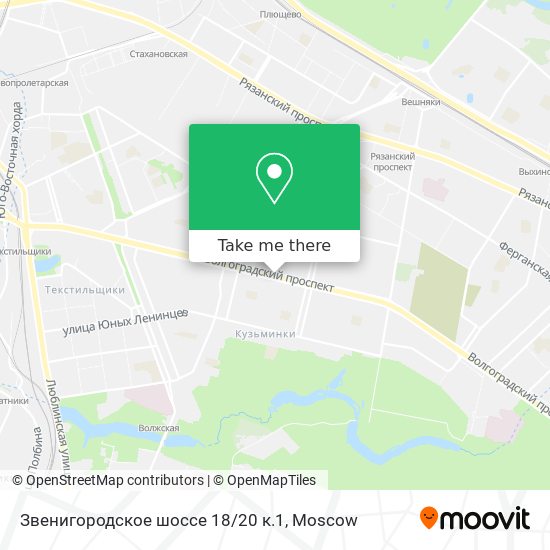 Звенигородское шоссе 18/20 к.1 map