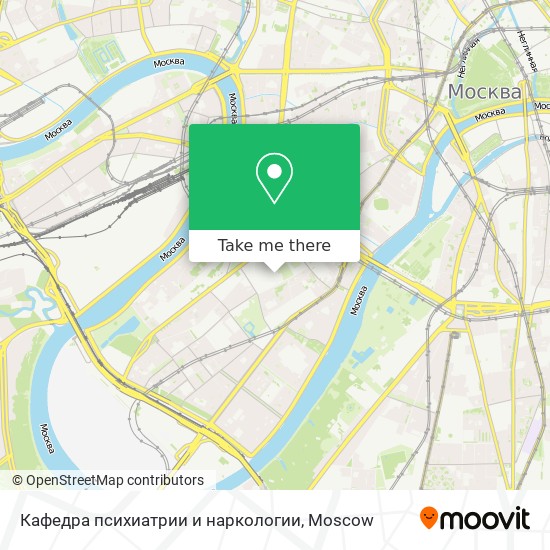 Кафедра психиатрии и наркологии map