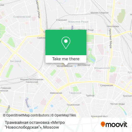 Трамвайная остановка «Метро "Новослободская"» map