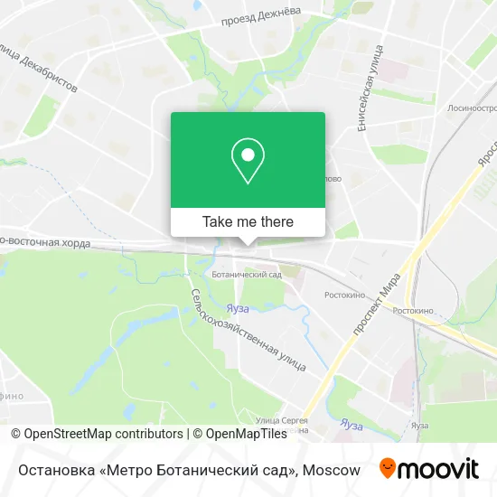 Остановка «Метро Ботанический сад» map